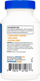 Nutricost Ácido Alfa Lipoico 600 mg - 120 Cápsulas 60 Porciones