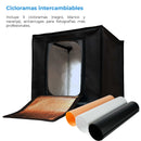 Caja De Luz 40x40x40 o 60x60x60cm Para Fotografía Profesional, LED potencia regulable.