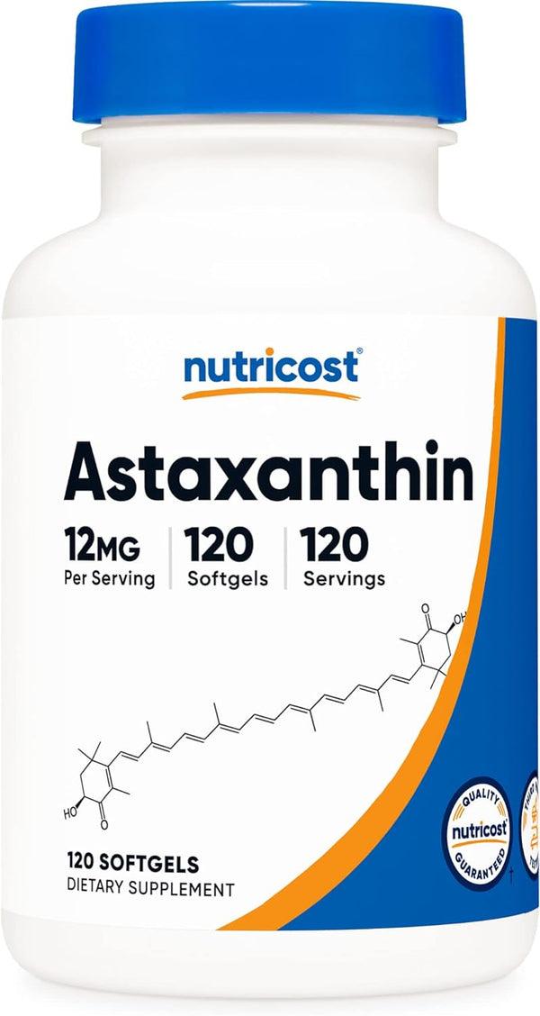 Nutricost Astaxantina 12 mg, 120 cápsulas blandas