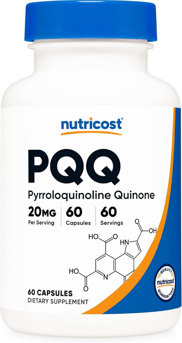 Nutricost PQQ (pirroloquinolina quinona) 20 mg, 60 cápsulas