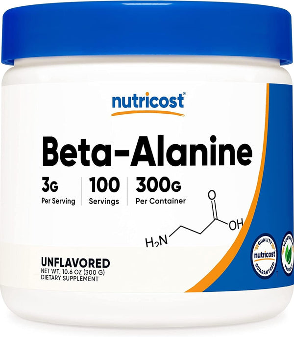 Nutricost Beta Alanina en Polvo 300 Gramos (10.6oz) - 3 Gramos por Porción