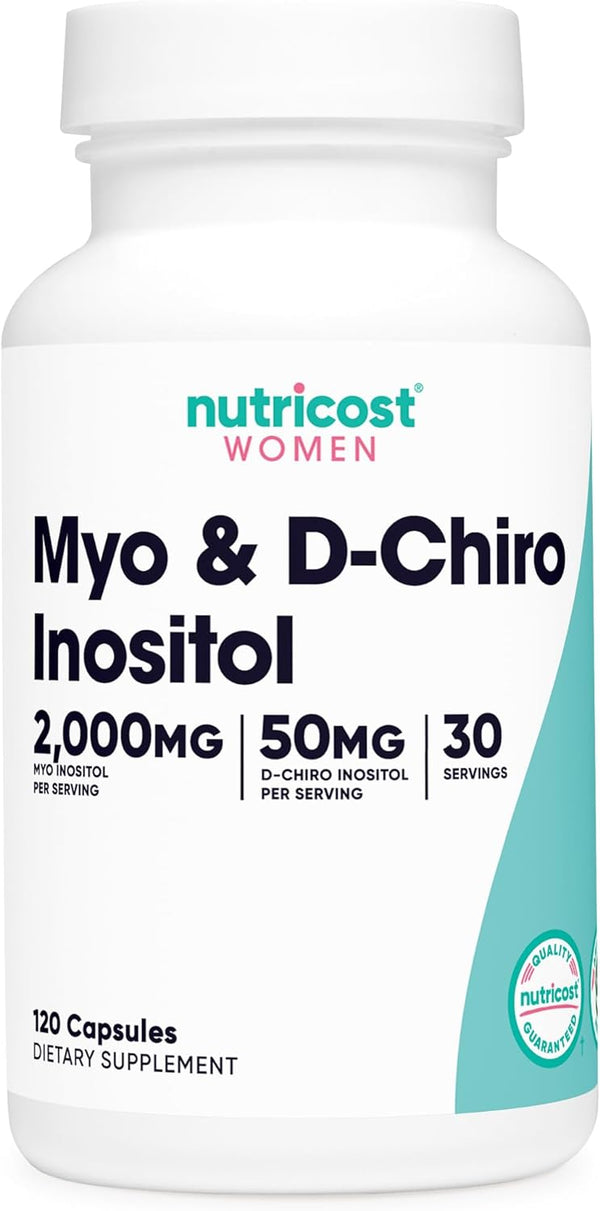 Nutricost Myo Inositol & D-Chiro Inositol para Mujer 2000mg, 120 Capsules
