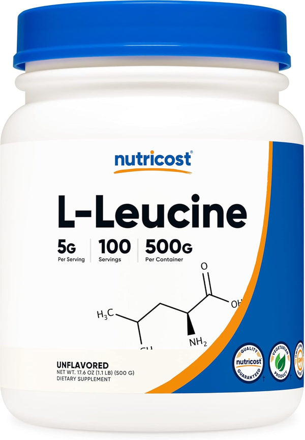 Nutricost Pure L-Leucine Powder 500 Gramos