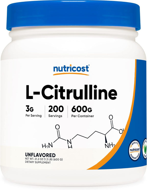 Nutricost Pure L-Citrulline (Base) polvo (600 gramos)