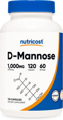 Nutricost D-Mannose 500 mg, 120 Cápsulas