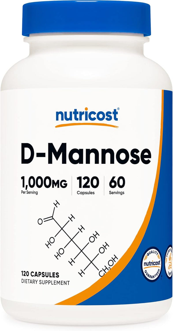 Nutricost D-Mannose 500 mg, 120 Cápsulas