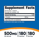 Nutricost L-Tyrosine 500mg, 180 Capsules by Nutricost