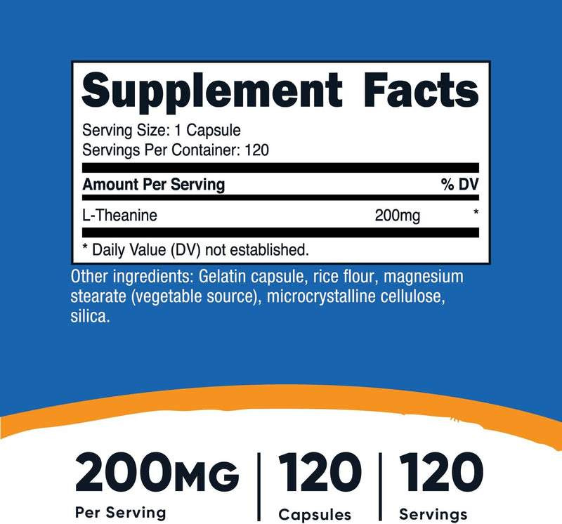 Nutricost L-Theanine 200mg, 120 Capsules