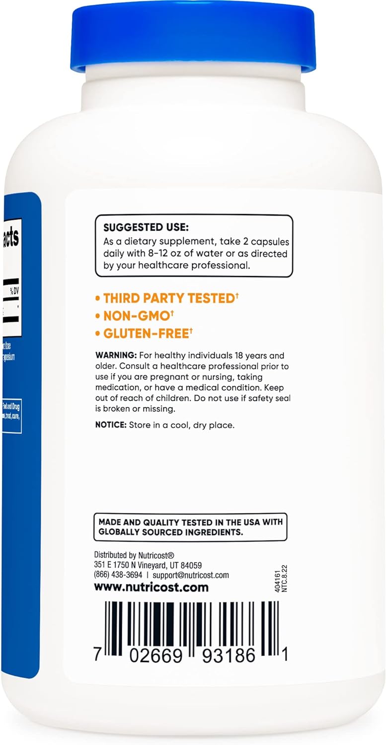 Nutricost Alpha Lipoic Acid, 600mg, 240 Cápsulas