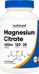 Nutricost Citrato de magnesio 420 mg 120 cápsulas