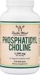 Double Wood Fosfatidilcolina 1.200 Mg, 210 Cápsulas Blandas