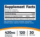 Nutricost Citrato de magnesio 420 mg 120 cápsulas