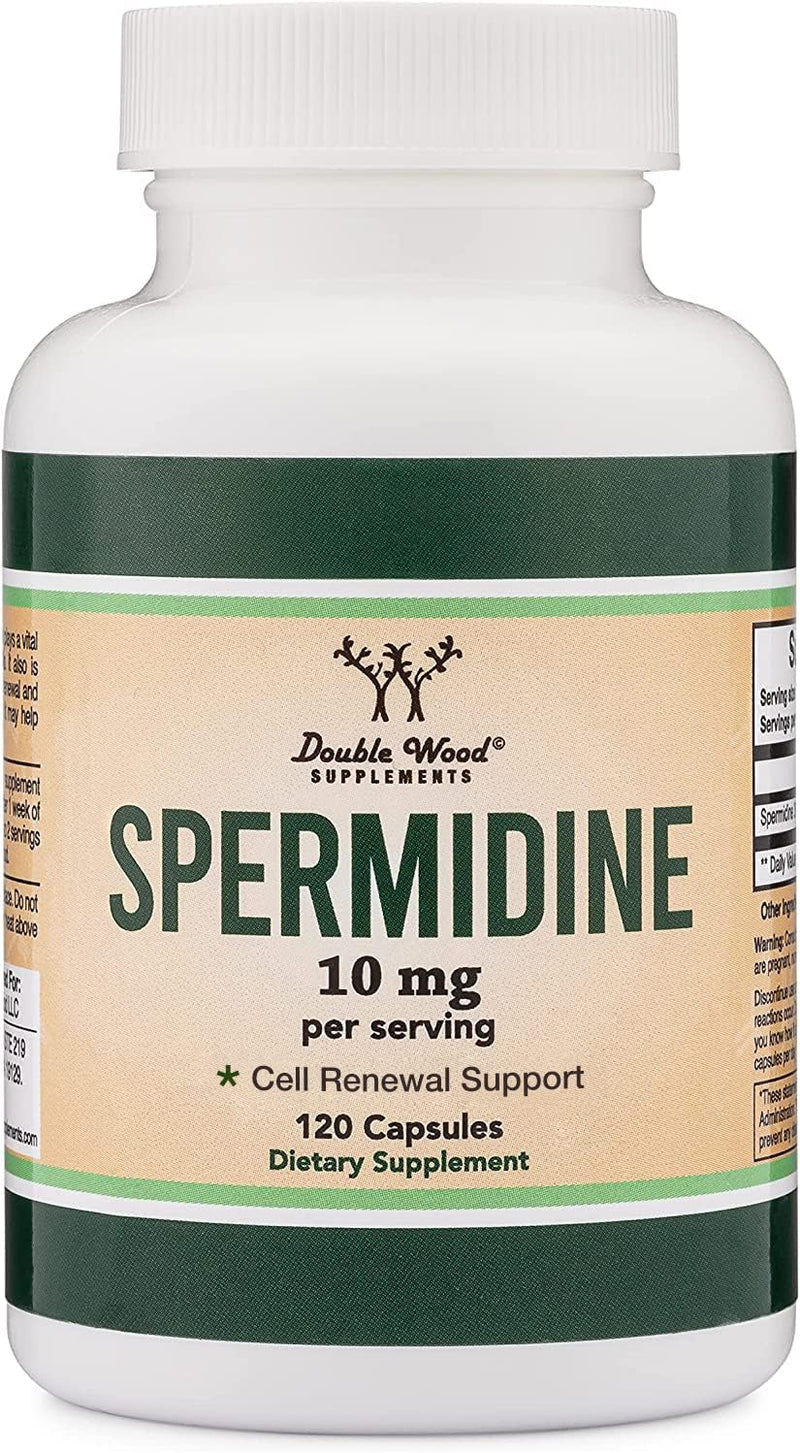 Double Wood Espermidina (10 mg de 99% de espermidina – Probado por terceros – 120 cápsulas
