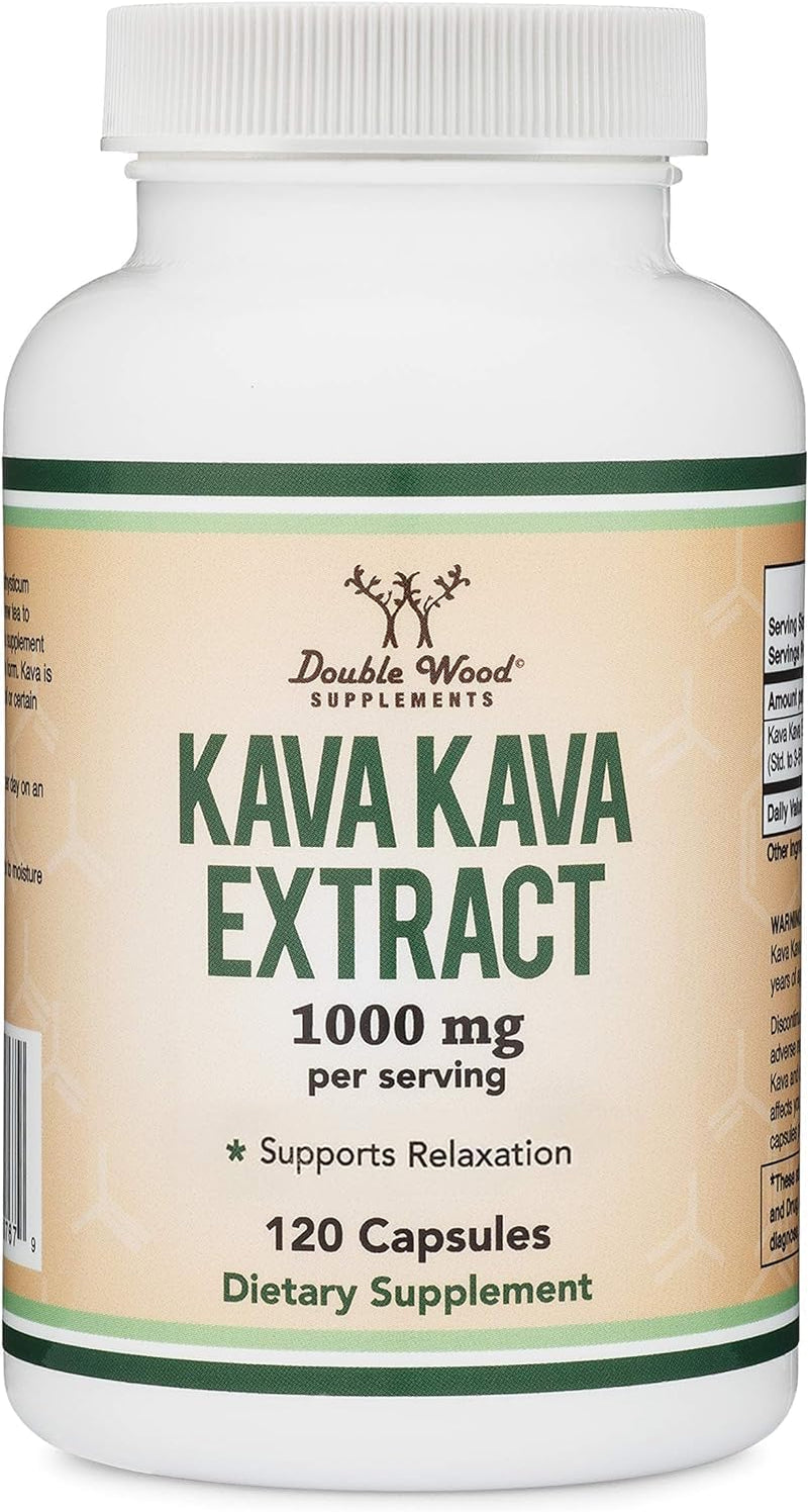 Double Wood Suplemento Kava 1000 mg, 120 cápsulas