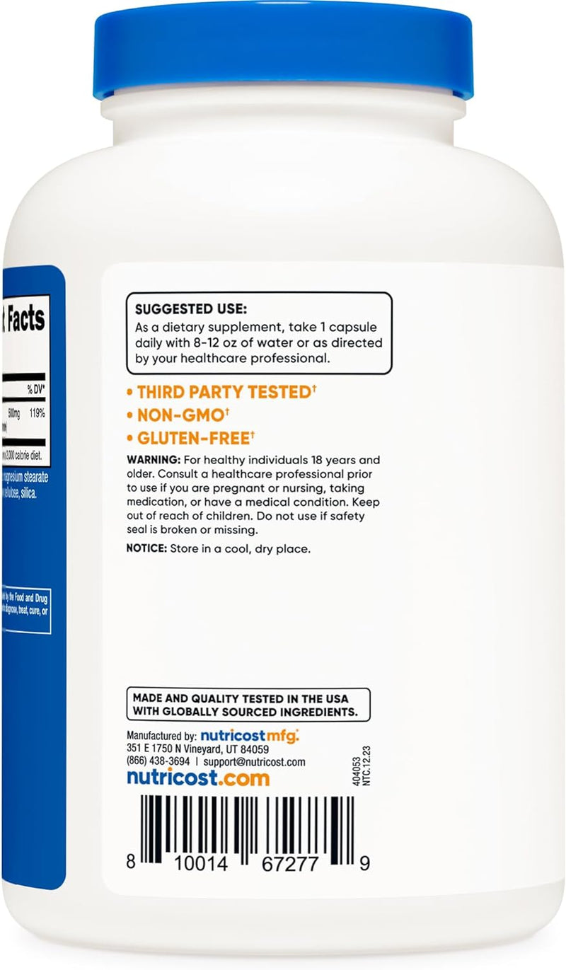 Nutricost Complejo de magnesio 500 mg, 240 cápsulas