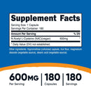Nutricost N-Acetyl L-Cysteine (NAC) 600mg 180 Cápsulas
