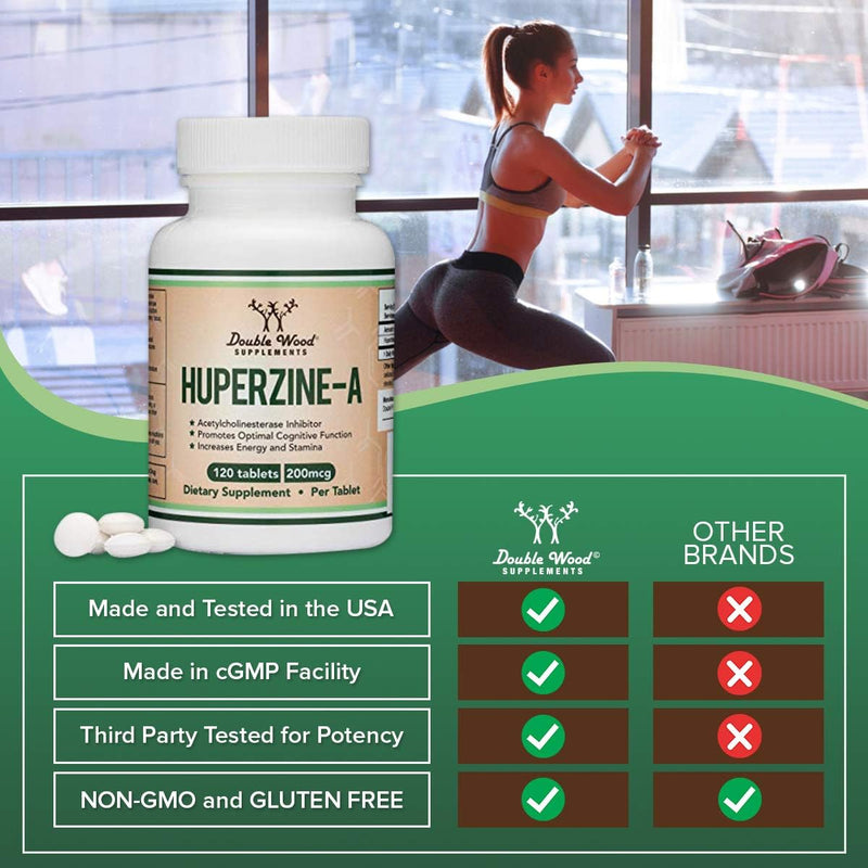 Double Wood Huperzine A 200mcg 120 Tabletas