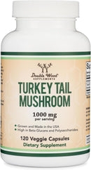 Double Wood Suplemento De Hongo De Cola De Pavo, Coriolus Versicolor - 120 Cápsulas