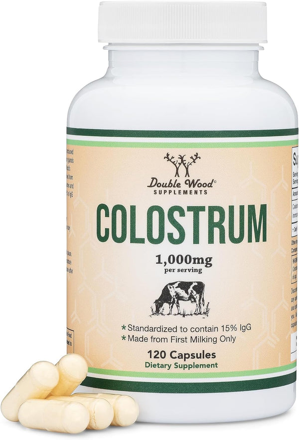 Double Wood Suplemento de calostro 120 cápsulas, 1,000 mg por porción