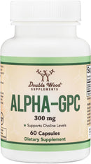 Double Wood Alpha GPC Colina Suplemento 60 Cápsulas 300mg