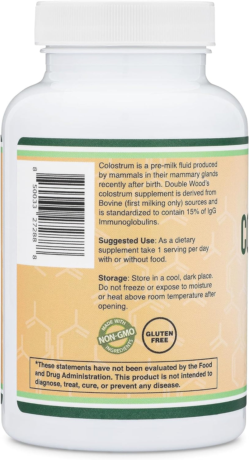 Double Wood Suplemento de calostro 120 cápsulas, 1,000 mg por porción