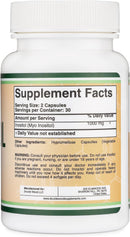 Double Wood Cápsulas de inositol (Myo Inositol) 1000 mg PCOS suplementos para mujeres 60 unidades