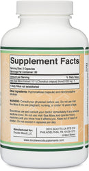 Double Wood Cápsulas de musgo de mar irlandés, extracto potente de ultra alta pureza 180 unidades, 1,200 mg por porción