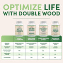 Double Wood Magnesium Glycinate 400mg, 180 Cápsulas