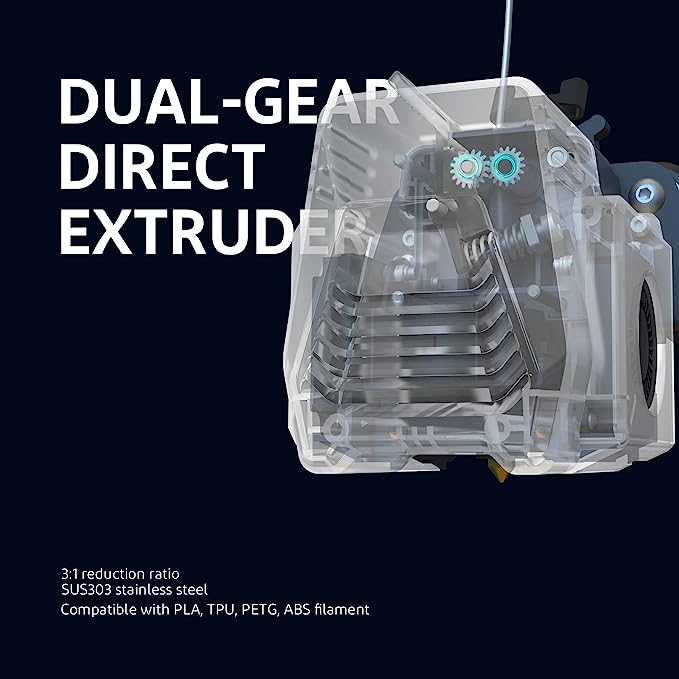 ELEGOO Impresora 3D Neptune 3 Pro FDM con nivelación automática de Cama de Malla de 36 Puntos, extrusora Directa de Doble Engranaje, tamaño de impresión de 225x225x280mm