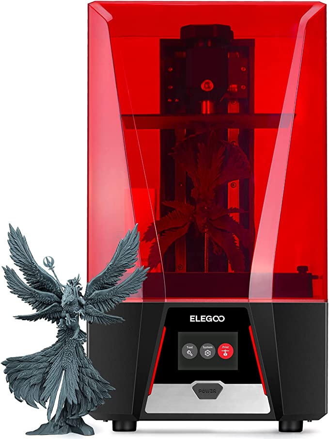 Elegoo Impresora 3D Saturn 2 MSLA, fotosecado de Resina UV con Pantalla LCD monocromática 8K de 10 Pulgadas, tamaño de impresión más Grande de 219 x 123 x 250 mm