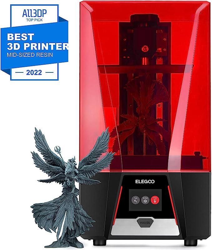 Elegoo Impresora 3D Saturn 2 MSLA, fotosecado de Resina UV con Pantalla LCD monocromática 8K de 10 Pulgadas, tamaño de impresión más Grande de 219 x 123 x 250 mm