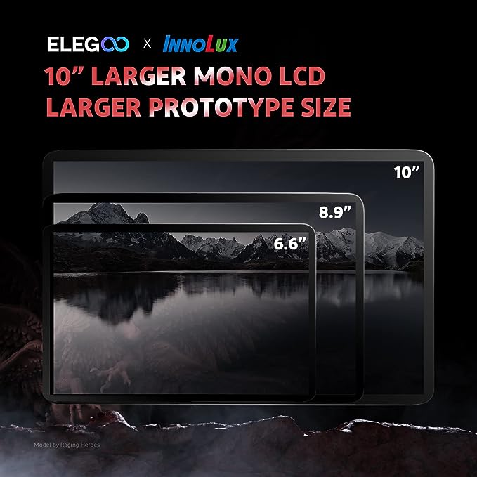 Elegoo Impresora 3D Saturn 2 MSLA, fotosecado de Resina UV con Pantalla LCD monocromática 8K de 10 Pulgadas, tamaño de impresión más Grande de 219 x 123 x 250 mm