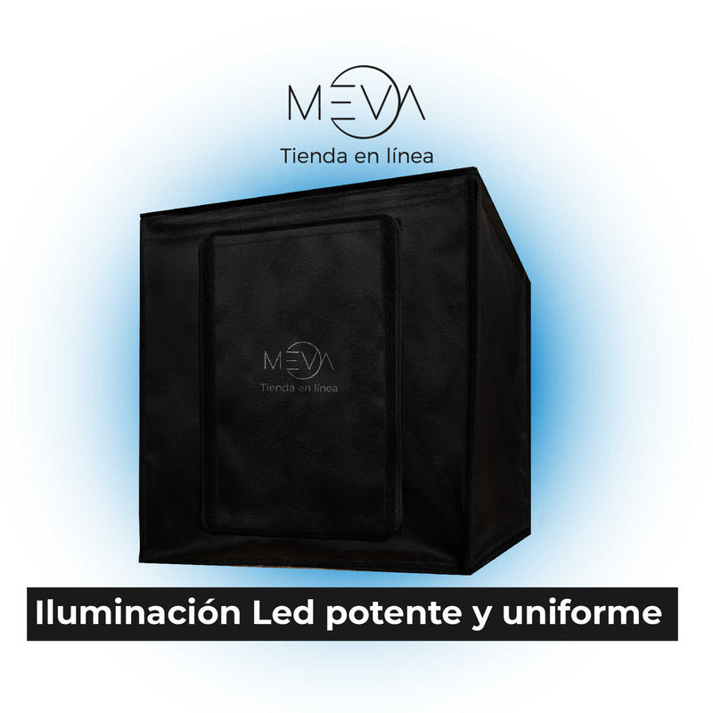 Caja De Luz 40x40x40 o 60x60x60cm Para Fotografía Profesional, LED potencia regulable.