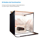Caja De Luz 40x40x40 o 60x60x60cm Para Fotografía Profesional, LED potencia regulable.