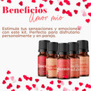 Esencias KIT AMOR MIO, Para Difusor MEVA Kit de 5 frascos 5 ml - MEVA.MX