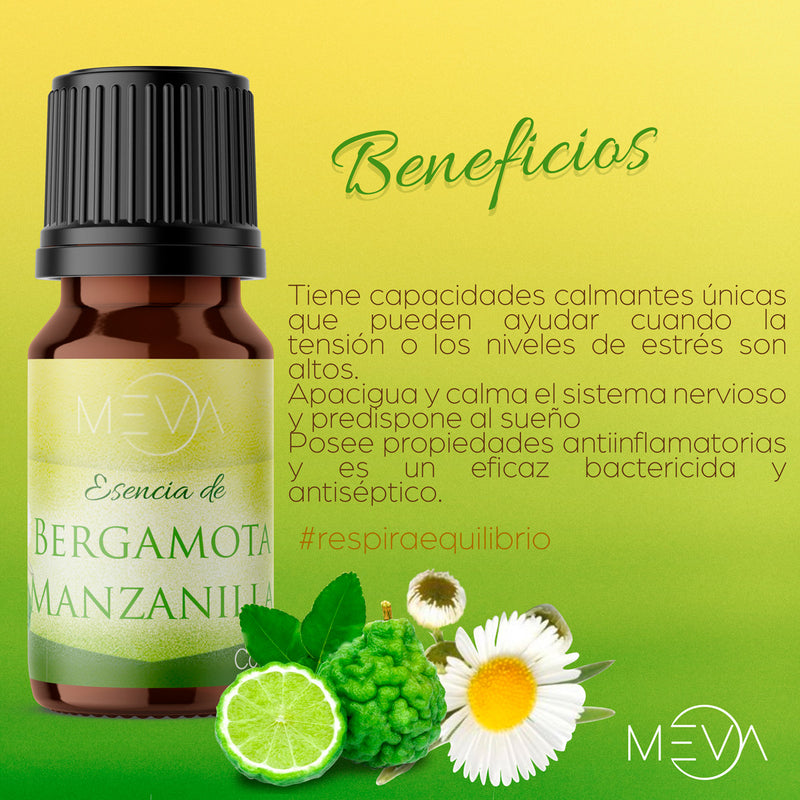 Esencia de Bergamota Manzanilla Para Difusor MEVA - MEVA.MX