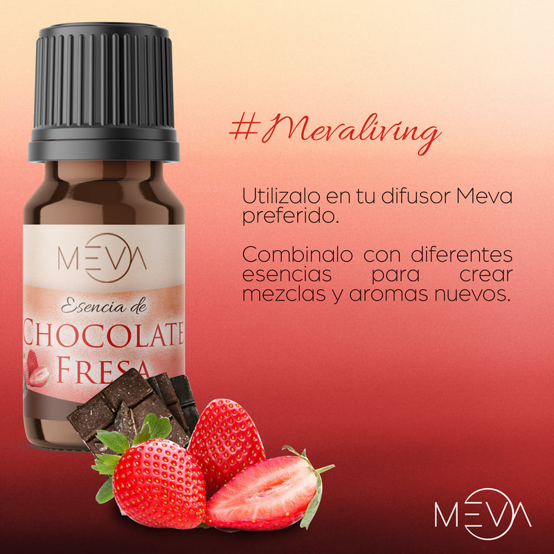 Esencia Chocolate Fresa Para Difusor MEVA - MEVA.MX