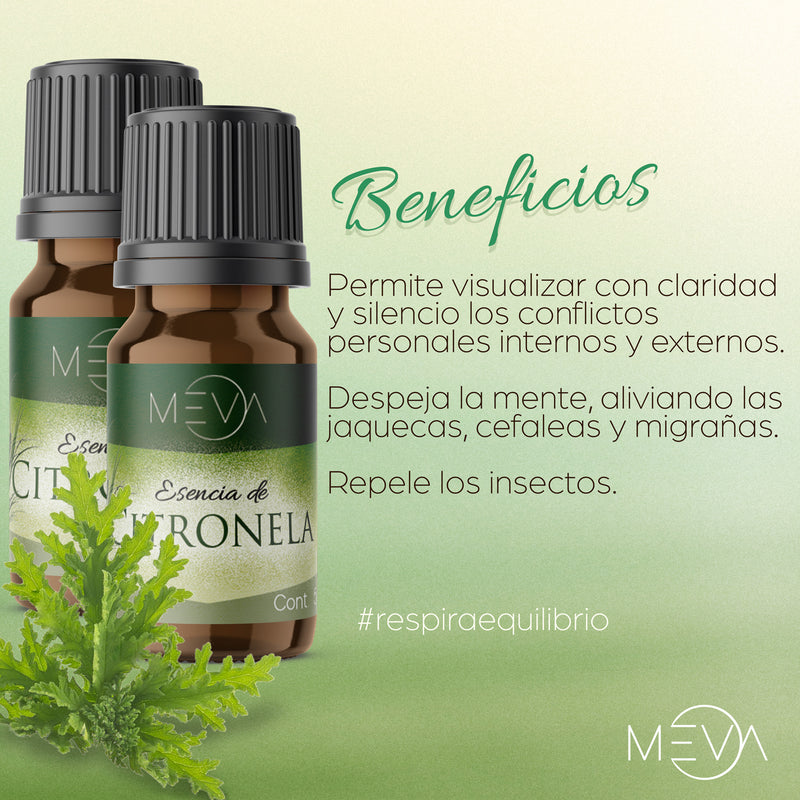 Esencia de Citronella Para Difusor MEVA - MEVA.MX