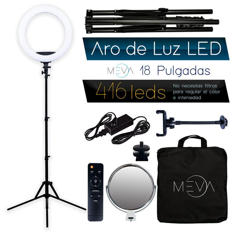 Aro De Luz 416 LED 18" - MEVA.MX