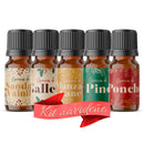 Esencias Navidad, Para Difusor MEVA, Edición 2020, Kit de 5 frascos de 5 ml - MEVA.MX