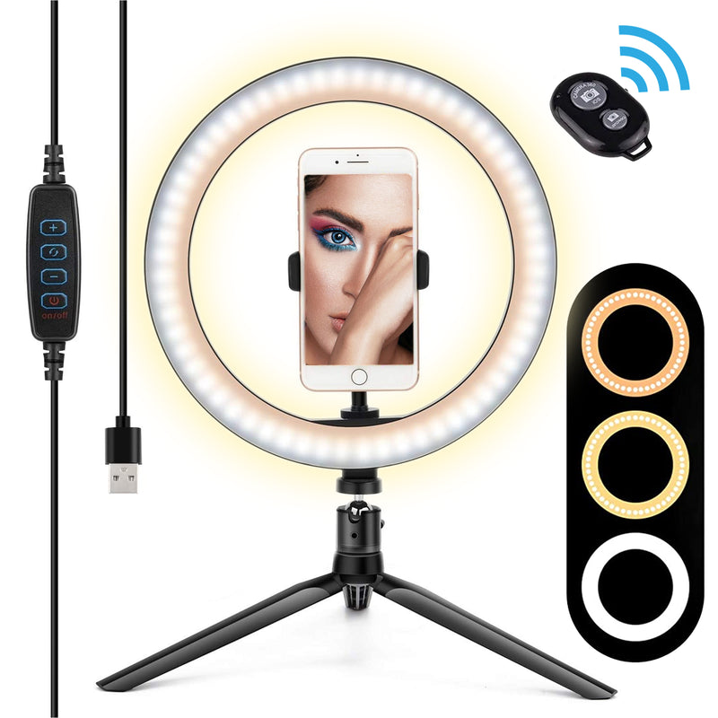 Aro De Luz LED Para Fotografia Maquillaje Para Celular Con Tripode