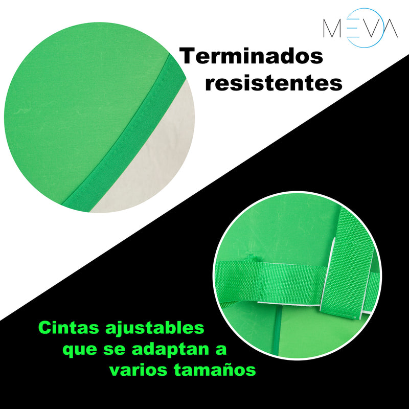 Fondo Para Silla Chrome Key, Pantalla Verde Redonda 110 y 140cm - MEVA.MX