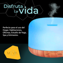 MEVA Difusor de Aroma para Aceite Esencial + KIT 10  Esencias de REGALO (Tambor Madera)