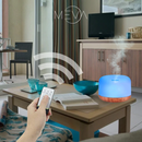 MEVA Difusor de Aroma para Aceite Esencial + KIT 10  Esencias de REGALO (Tambor Madera)